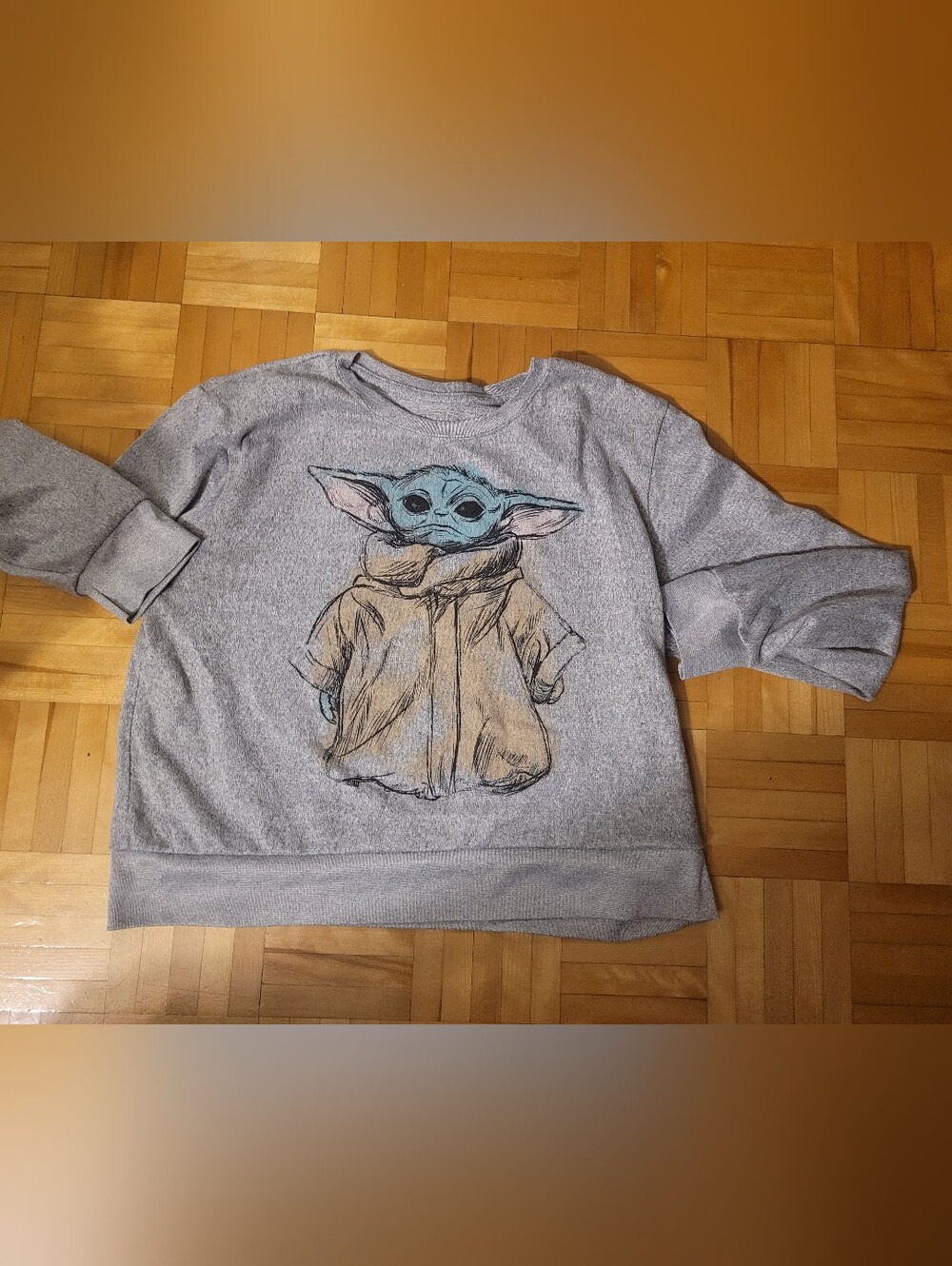 Star Wars Kids Grey Baby Yoda Pullover Sweatshirt